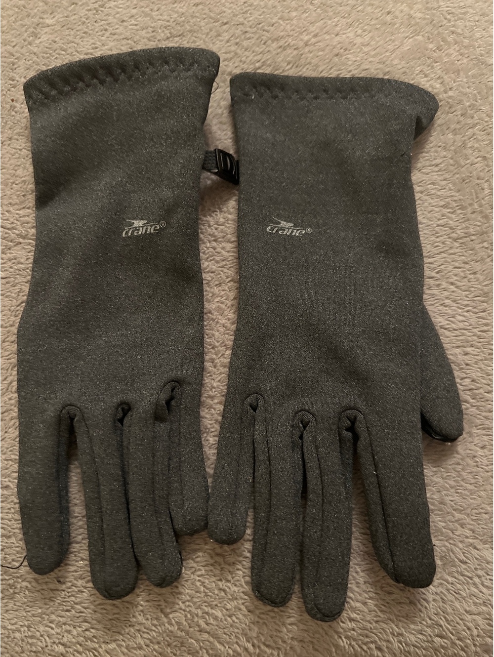 Crane Ladies Medium Gray Winter Gloves with Grip